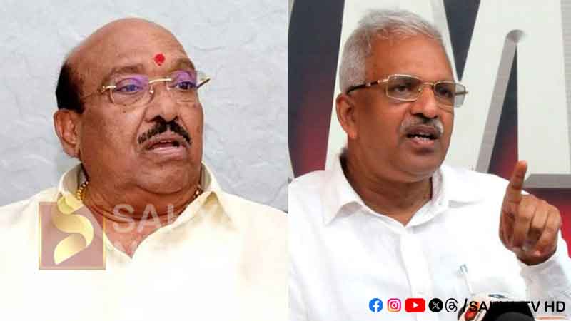 വെള്ളാപ്പള്ളി നടേശൻ രണ്ട് തോണിയിൽ കാല് വെക്കുന്നയാൾ പി. ജയരാജൻ
